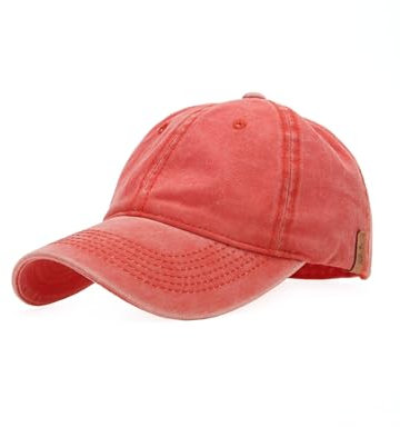mh michael heinen Unisex Baseball Cap, Verstellbarer Riemen, Basecap, Kappe, Baumwollcap, Cap, 100% Baumwolle, modisch red OS