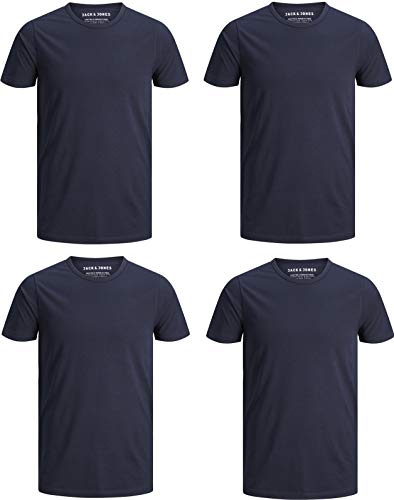 JACK & JONES Herren Jacunderwear Tee 4 Pack T-Shirt