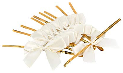 Satinschleifen 5cm x 10 Stück Ivory