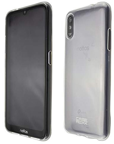 caseroxx Schutzhülle für Neffos C9 Max in transparent – Flexibles TPU-Case aus stoßfestem Gummi, passgenaue Handy-Tasche mit Kantenschutz & rutschfestem Grip