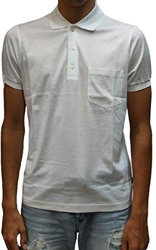 AUSTRALIAN Polo con Taschino Tessuto Filo di Scozia 205543 - Uomo (46, Bianco)