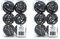 DARO DEKO Weihnachts-Kugel 6cm Glitzer 2 Sets - 12 Kugeln schwarz