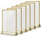 Gardenlovers Thekenaufsteller, 6 x Acryl Aufsteller mit goldenen Seitenkanten - auch als Werbeaufsteller/Tischaufsteller für Hochzeitsparty oder auf Theke nutzbar (21 x 30 cm (für A4))