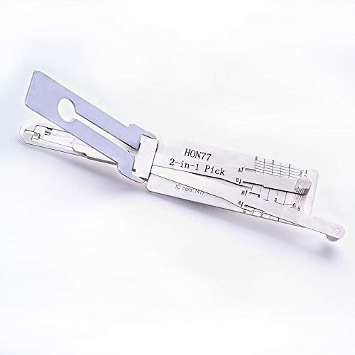 Loboo Idea LiShi HON77 2-in-1 Locksmith Tool Decoder and Lockpick Combination, Works for Honda, Auto Lock Pick Tool Kit