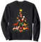 Arbre de Noël de teckel drôle, décor d'ornement de cadeau Sweatshirt