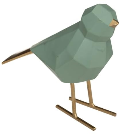 Atmosphera - Origami-Statue Vogel - Kunstharz - H16 cm - Grün