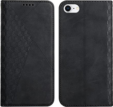 KOUYI Kompatible mit iPhone 6S / iPhone 6 (4,7 Zoll) Hülle, Retro Premium PU Leder Weich TPU Klapphülle Kartenfächer Magnetic Standfunktion Flip Wallet Shockproof Handyhülle (Schwarz)