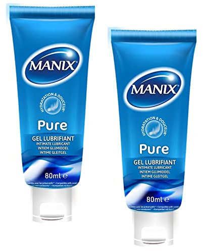 Manix - Lot de 2 Gel Lubrifiant Intime Pure à Base d'eau - 80ml