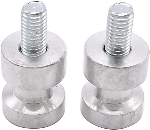 SHLPDFM 2 Stück 8mm M8 CNC Aluminium Schwingenadapter Ständer Bobbins Spool Racingadapter Adapter Ständeraufnahme Schieberegler (Silber)