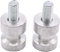 SHLPDFM 2 Stück 8mm M8 CNC Aluminium Schwingenadapter Ständer Bobbins Spool Racingadapter Adapter Ständeraufnahme Schieberegler （Silber）