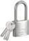 SEPOX Outdoor Padlock with Key Stainless Steel Lock Body and Shackle Waterproof Keyed Pad Lock Heavy Duty Padlock and Key Weatherproof for Gate Chain Shed Boat Marine (40mm SS304) (1x SS 50mm Long)