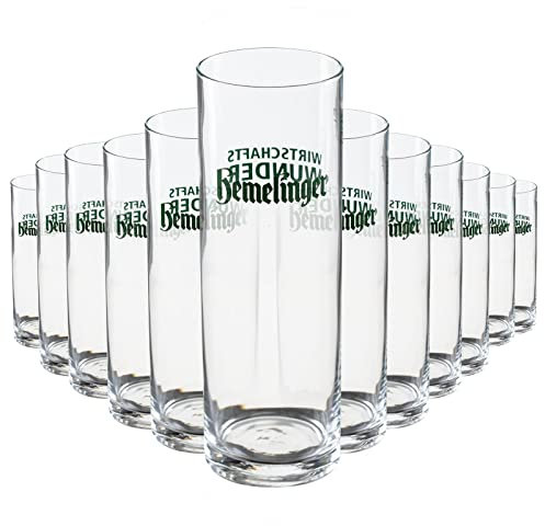 what the shop 12er Hemelinger Bierglas Wirtschaftswunder 0,3l (Kölner Stange) | Original Hemelinger | Klassisches Logo mit Schriftzug | Biergläser Set | Bierpokal | Bier Gläser | Gastro Edition