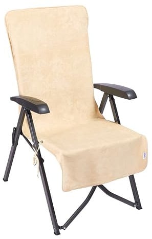 Sowel® Handtuch für Liegestuhl, Frottee Schonbezug, Bla Bla Lounger, 100% Baumwolle, 56 x 140 cm, Sand/Sand