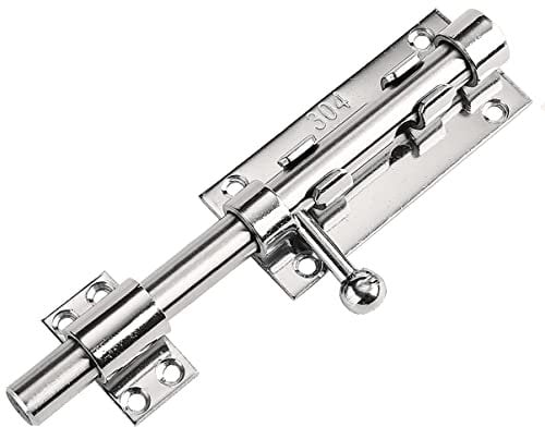 Litensh Türriegel für Schiebetore mit Loch für Vorhängeschloss, 304 Edelstahl Torriegel Schlossriegel Beidseitig Schieberiegel Türsicherheitsschloss, 14mm Durchmesser 230mm