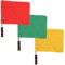 Xnferty 3 Stück Wettkampf-Schiedsrichter-Signalflagge, Edelstahl-Handflagge, Signalflagge, Leichtathletik-Sport-Trainingsflagge, Spezielle Patrouille, Leistung, Linienrichter, Offizielle Flagge für Fu