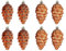 8 Stück Weihnachtskugeln Kunststoff, 9CM Weihnachtskugeln Set, Tannenbaum Zapfen Weihnachtsschmuck Christbaumkugeln für Weihnachtsbaum, Hochzeit, Partys, Urlaub, DIY Dekoration, Orange