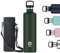 Healter Gourde isotherme 1.75l Avec sac de voyage Bouteilles en Acier à Double paroi isolées étanches Sans BPA pour Fitness, bureau, école, activités de plein air(Vert)