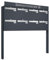 Frabox Briefkastenanlage 8fach Briefkasten personalisiert freistehend XXL Standbriefkasten RAL 7016 Standfuß zum Einbetonieren anthrazit-grau Mehrfamilienhaus ohne Zeitungsfach Made in Germany LUIS