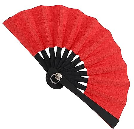 Zerodeko Abanico de Papel Artesanal en Miniatura de 6 Cm Accesorio Rojo para Fotografía de Muñecas en Miniatura