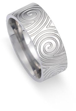 kkjoy Wal des Meeres Ring Bergkette Ring Spirale Ring Edelstahl Ihre Seite Gesicht Versprechen Ring Schmuck Geschenk für Frauen Männer