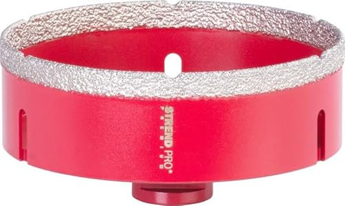 STREND PRO Diamant Bohrkrone Fliesen 125mm für Steckdose |PREMIUM Feinsteinzeug Bohrer 125mm Winkelschleifer | Fliesen Bohrkone | Fliesenbohrer/Diamantbohrer/Glasbohrer/Keramik bohrer/Porzellanbohrer