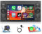 Motorsi Autoradio für Ford Focus C-Max S-Max Galaxy Fusion Fiesta Mondeo/Kuga Transit, [2+64G] Apple Carplay Android Autoradio mit GPS/Bluetooth/SWC/EQ/FM/RDS+ AHD-Rückfahrkamera, Mikrofon