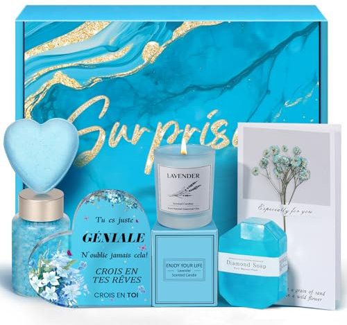 Eletorot - Regalo para mujer, regalo para mujer, placa de acrílico y corazón, regalo para mujer, hermana, hija, mamá, regalo Fete des Grand Mere