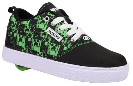 HEELYS Herren Minecraft Pro 20 Schuhe mit Rollen, Schwarz/Neongrün, 43 EU