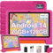 ZIOVO Tablette Enfants Tablette 10 Pouces Android 14,20Go RAM+128Go ROM(TF 1To),Widevine L1，WiFi 6 Tablette,Octa-cœur, 6000mAh | 5+8MP | BT 5.0 | Contrôle Parental Tablettes avec EVA Cas-Rose