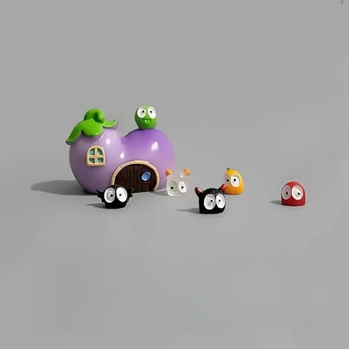 rackbone Elfen Im Garten ，Fee Garten Tür Garten Outdoor Statuen Fee Garten Zubehör Dekor,Lustig Miniatur Zubehör,Garten Skulptur Statuen Glühen Im Dunkeln,Freien Fee Garten Dekoration (Aubergine)