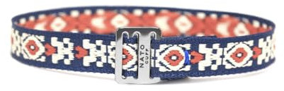 Nato Cuff - Ethnisches Band Armband 10mm- Handgefertigt in Frankreich - Herren Damen Verstellbares Juwel (Bogota)