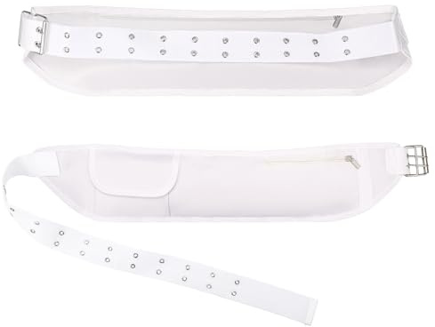 Xuniea 1 Stück Ihram Gürtel für Hajj und Umrah, für Taillen 82-132 cm | Hüfttasche mit Reissverschlusstasche, Verstellbarer Geldgürtel, Sicherheitstasche Weiße, Bauchtasche für Geld Pass Wertsachen
