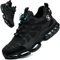 PJZHJI Sicherheitsschuhe Herren S3 Arbeitsschuhe Leicht Sportliche Stahlkappenschuhe Drehknopf Atmungsaktiv Schutzschuhe 4715 Black 41