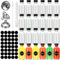 24 Mini Bouteille Verre, Miniatures Réutilisables 60ml, avec Bouchons Noirs et Entonnoir, Mignonette Vide Pour Huiles Essentielles, Shots de Gingembre et Plus