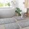 eqivei Badematten Set 4 teilig, badteppich rutschfest waschbar, Memoryschaum badezimmerteppich, badvorleger grau, badezimmerteppich 50x80cm,50x120cm, 50x50cm, 60x40cm