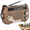 Genérico Radio Manivela Solar Emergencia, Radio inalámbrica Am/FM/SW, Reproductor de manivela mp3 de mp3 insertada por Tarjeta, Dispositivo de Supervivencia para Interiores al Aire Libre