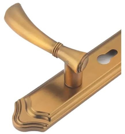 PLTMGHVF 1 Set of Steel Panel Handle Door Lock Solid Wood Silent Lock with Key