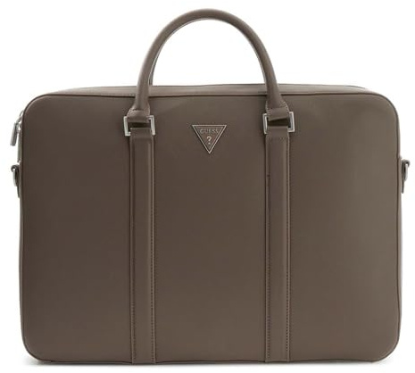 GUESS Milano Business Bag with Laptop Compartment Brown Shitake Taupe
