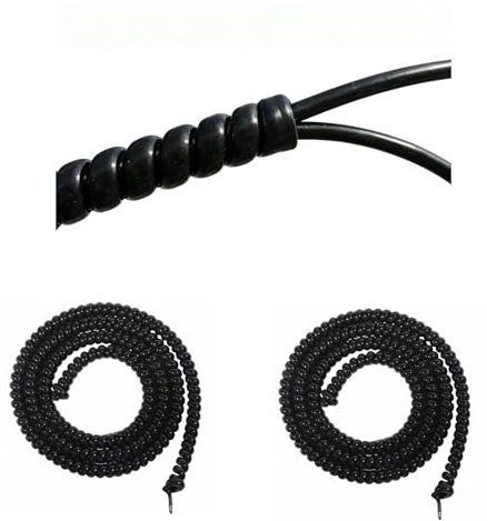 90cm TPU Spiral Cable Protection Tube, Scooter E-Bike Cable Organizer, Flexible Cuttable Wire Wrap Protector for Electric Scooter Bike Black
