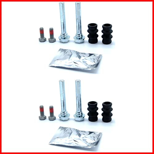 2 Sets Rear Brake Caliper Slider Pins Guide Kit 75mm x 10mm for Vauxhall Astra H 2004-2009, Rear Left & Right Brake Caliper Guide Pin Repair Kit with Silicone Grease, Replacement 113-1339X