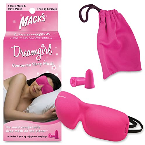 Mack's Dream Girl - Maschera per dormire, con tappi per le orecchie, colore: Rosa