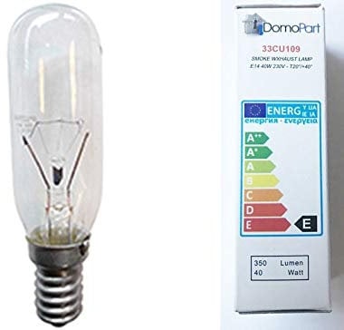 Europart 2 x Dunstabzugshaubenlampe E14 40W, Wandmontage, Pulverbeschichtet, Dunstabzugshaube, Lampe