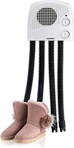 Melissa 16540010 - Scaldascarpe elettrico per stivali, stivali di gomma e guanti, scarpe da trekking, scarponi da sci, scaldamuscoli, riscaldamento, con ventola, timer per 2 paia