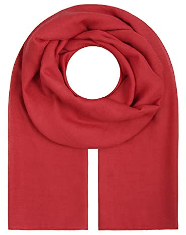 Majea Tuch Aurora“ großes Damen-Halstuch Pareo Sarong Tuch Damen Schal Tuch einfarbig uni Schals und Tücher (880011) (rot)