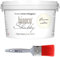 Chalk Paint Antik Weiß & Pinsel - Shabby Chic Vintage Extra Matt (2,5 Liter) + Professioneller Pinsel (50 mm)