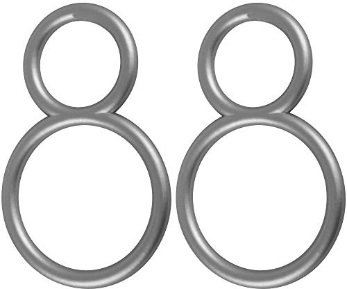 Bestlivings Dekoringe 10er Pack für Gardinen Querbehang in Silber matt, Drapieringe für Vorhänge, Dekoschals - Typ B