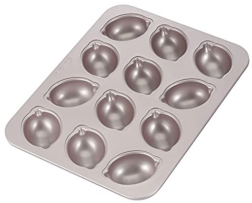 CHEFMADE Muffin Kuchen pan, 12-hohlraum Nicht-Stick Zitrone-Geformt Backformen für Ofen Backen (Champagne Gold)