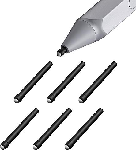 TiMOVO Stiftspitzen für Surface Pro 2017 Stift, (6 Stück, Original-Typ HB) | Original Surface Pen Tips Ersatz Kit Fit Microsoft Surface Pro 2017 Pen (Modell 1776) & Surface Pro 4 Pen - Schwarz