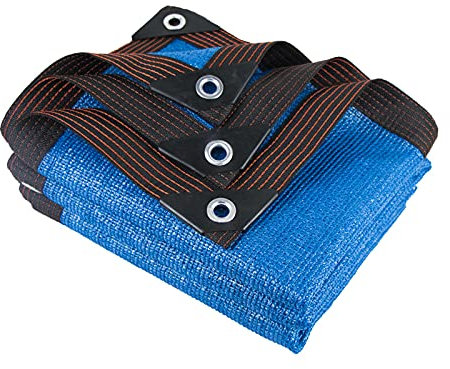kufu01 90% UV-Beständiges Sonnenschutzgewebe Schattennetz,Blaue Atmungsaktive Schattierungsnetz,Wärmeisolierendes Sonnensegel,mit Ösen,für Balkon Innenhof-Swimmingpool (3x7m/9.8x23ft)