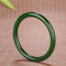 WZFANJIJ Natürliches Jade-Armband, heilende Energie, handschneidend, grüner Jadestein, Armreif für Frauen,64mm